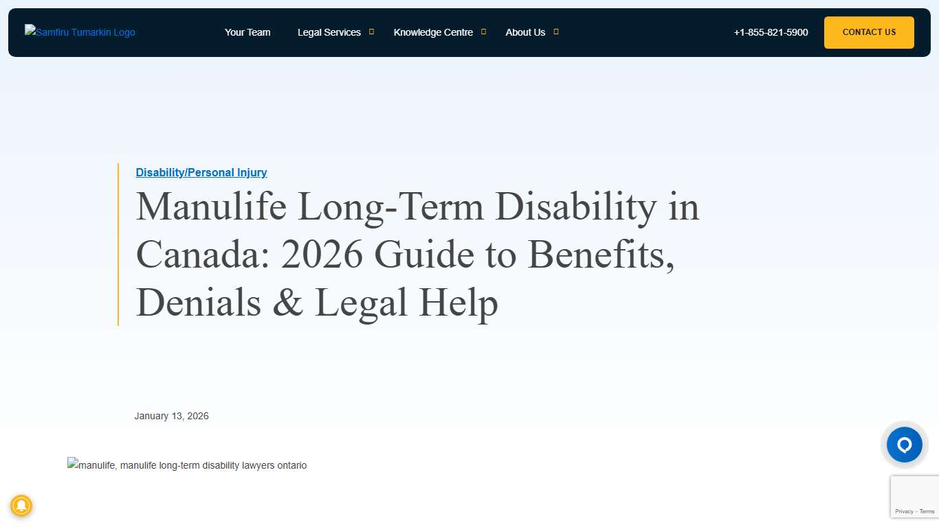 Manulife Long-Term Disability 2026 LTD Guide & Lawyer Help
